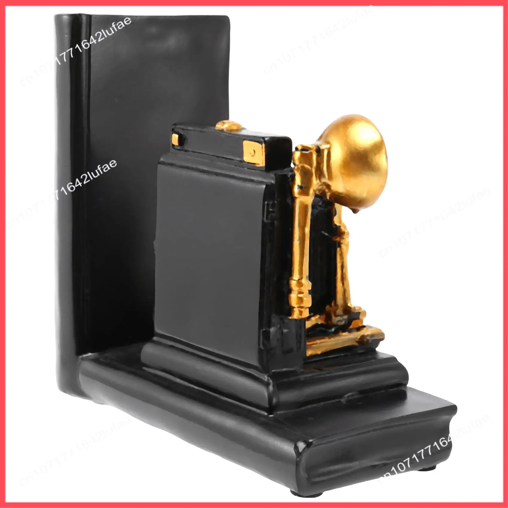 

B52C Retro Camera Bookend Movie Film Projector Black Silver Collector's Project Creative Bookcase Vintage Jewelry Study Room Stu