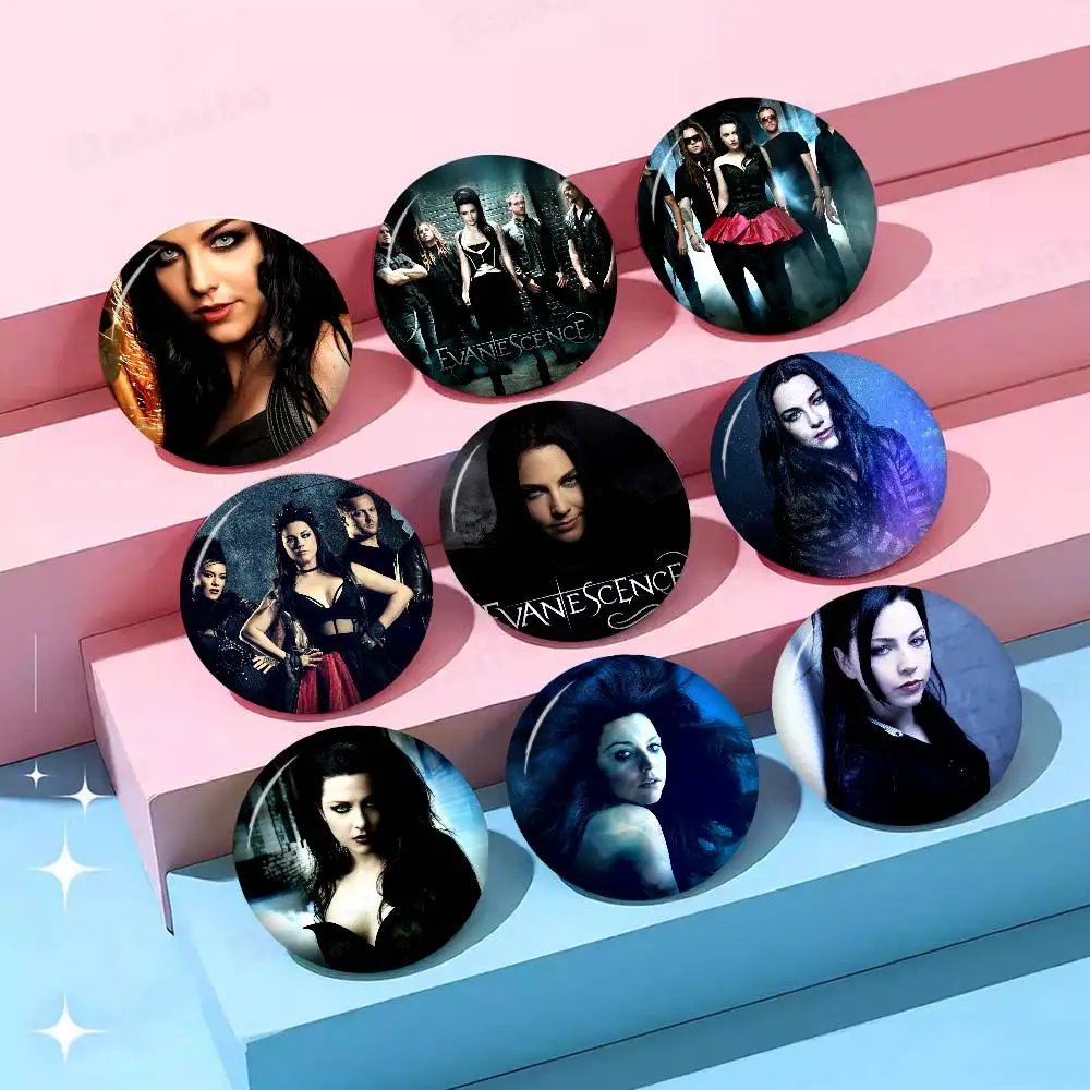 E-Evanescence Band 58mm Cute Anime Figure Icon Badge Handmade Tinplate Brooch for Backpack Clothes Chest Ornament Gifts