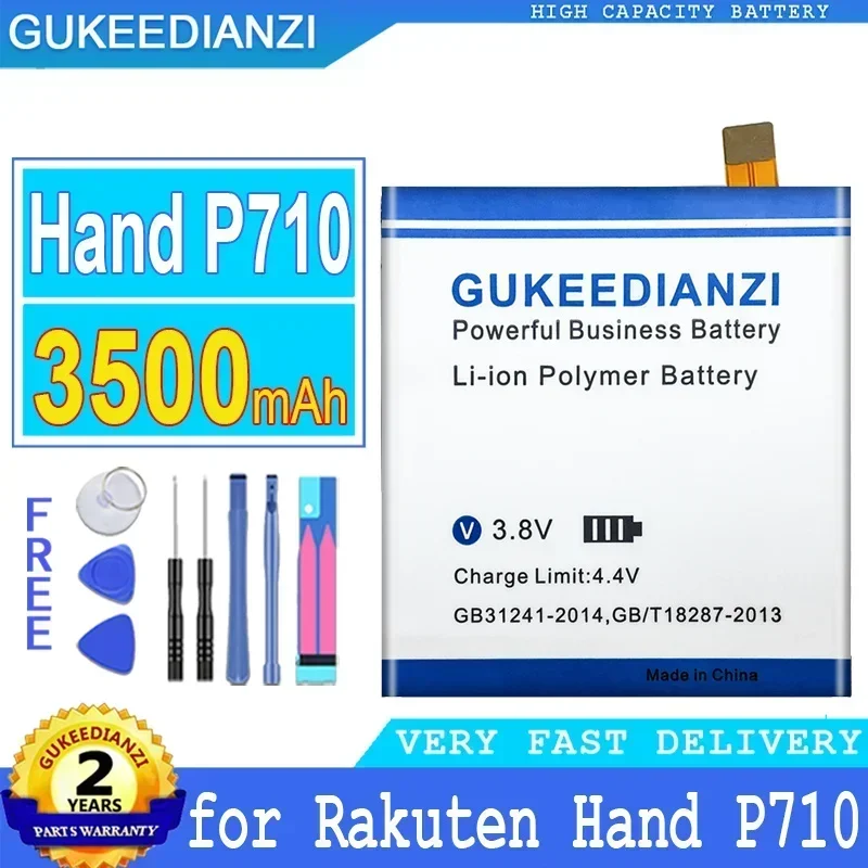 Baterai pengganti ponsel kapasitas besar 3500mAh 575357 untuk Rakuten Hand P710 baterai portabel