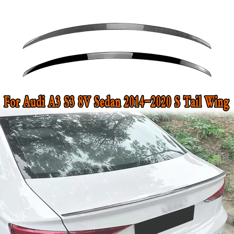 For Audi A3 S3 8V Sedan 2014-2020 S Car Tail Wing Fixed Wind Spoiler Rear Wing Modified Decoration Accessories