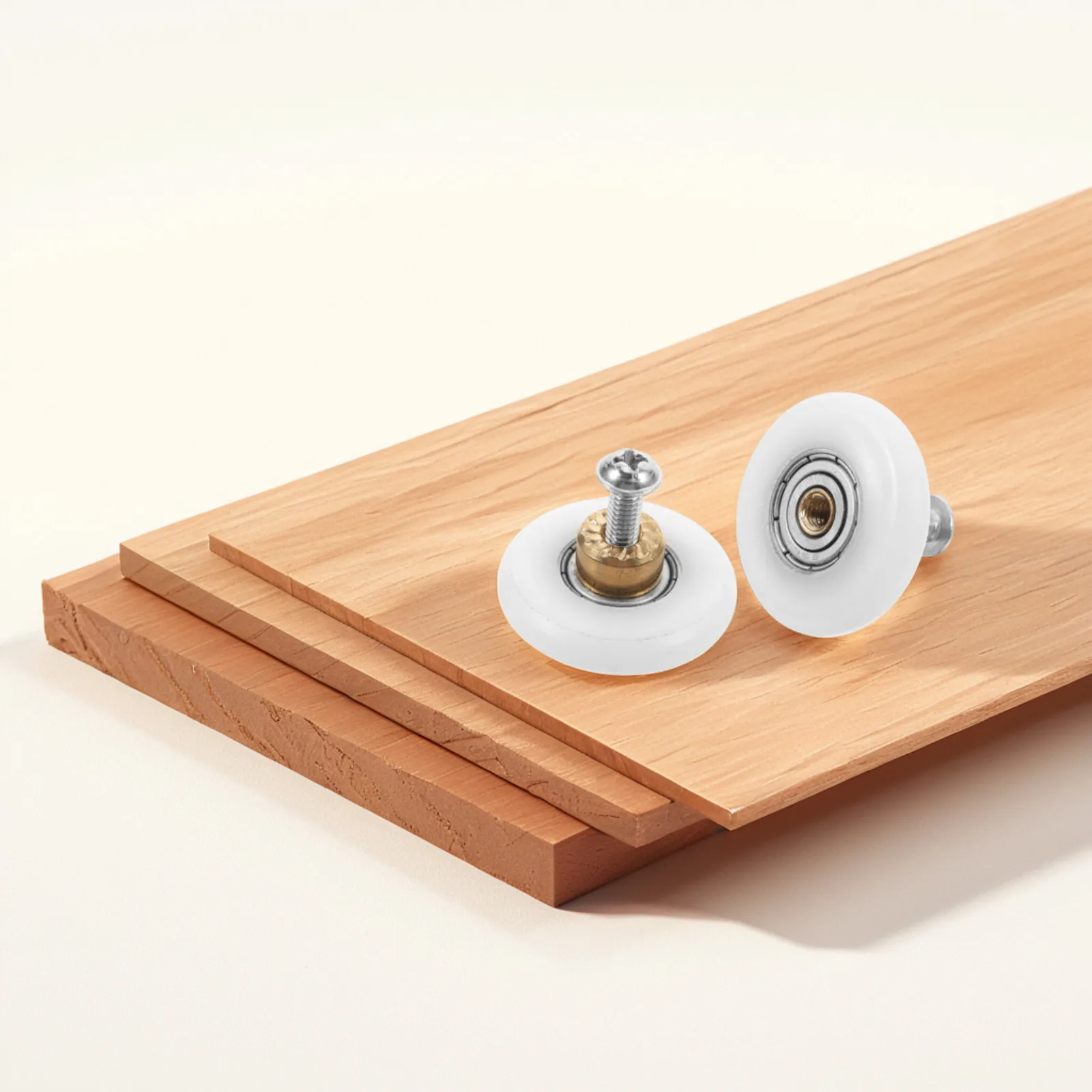 4Pcs Shower Door Rollers Sliding Bathroom Door Wheel Set Copper Axle Replacement Smooth Sliding Parts Bathroom Pulley