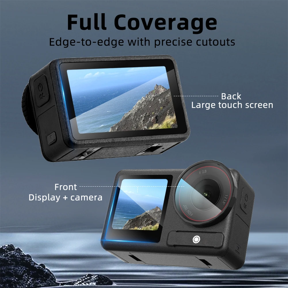 Flim in vetro temperato per DJI Osmo Action 5 Pro Protezione schermo Anti-scrach 9H Durezza Pellicola protettiva per lenti Accessori