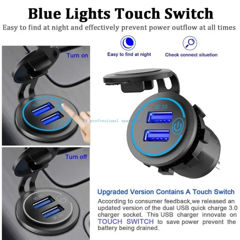 41XA Universal 18W Quick Car USB Chargers Built With Sturdy Metal & Plastic Housing for Safe Nighttime Use
