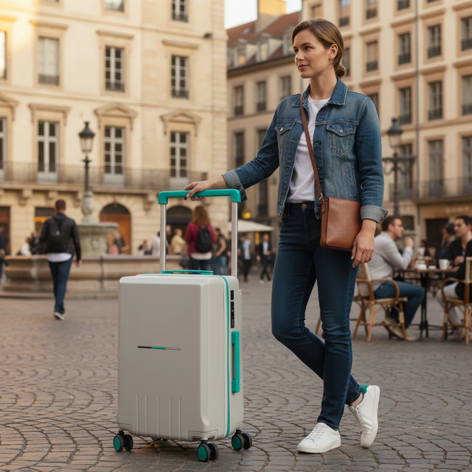 

24" Suitcase with Wheels Wide Handle Luggage with TSA Lock for Domestic and International Tourism Business Trip Vacation