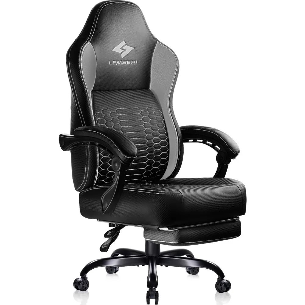 

Big and Tall Gaming Chair 400lb Weight Capacity,Gamer Chairs for Adults,Video Game Chair wth Footrest,Racing Style Computer Gam