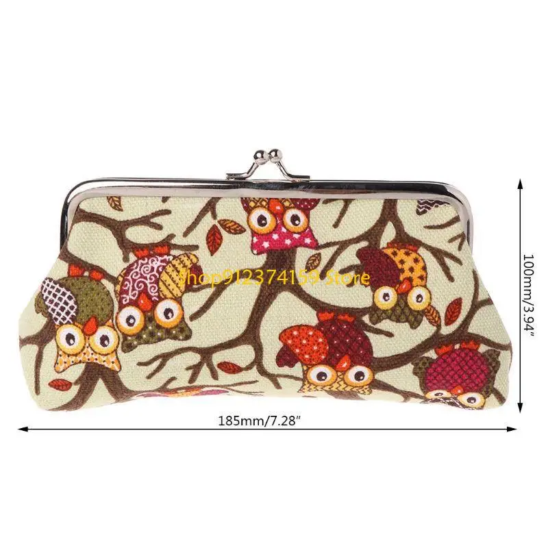 

G5AE European Women Lovely Owl Hasp Purse Lady Wallet Clutch Bag
