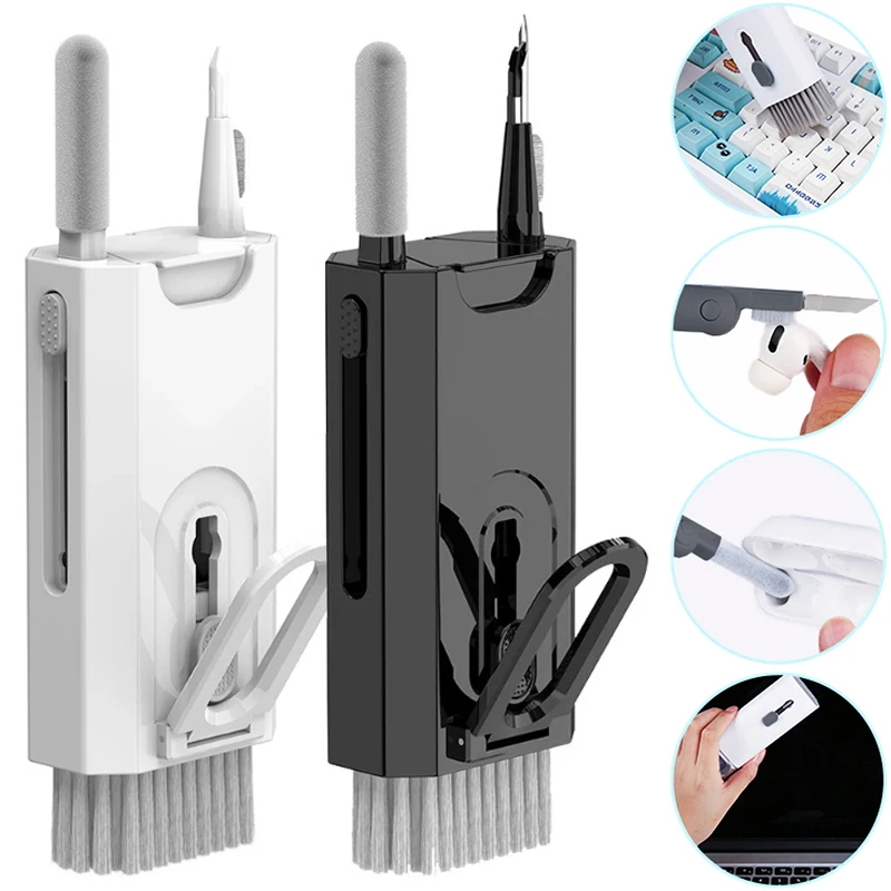 8in1 Keyboard Cleaning Kits Earphone Cleaner Headset Cleaner Pen Keycap Puller For Laptops Screen Bluetooth Headset Cleaning Kit — product photo 1 of 1