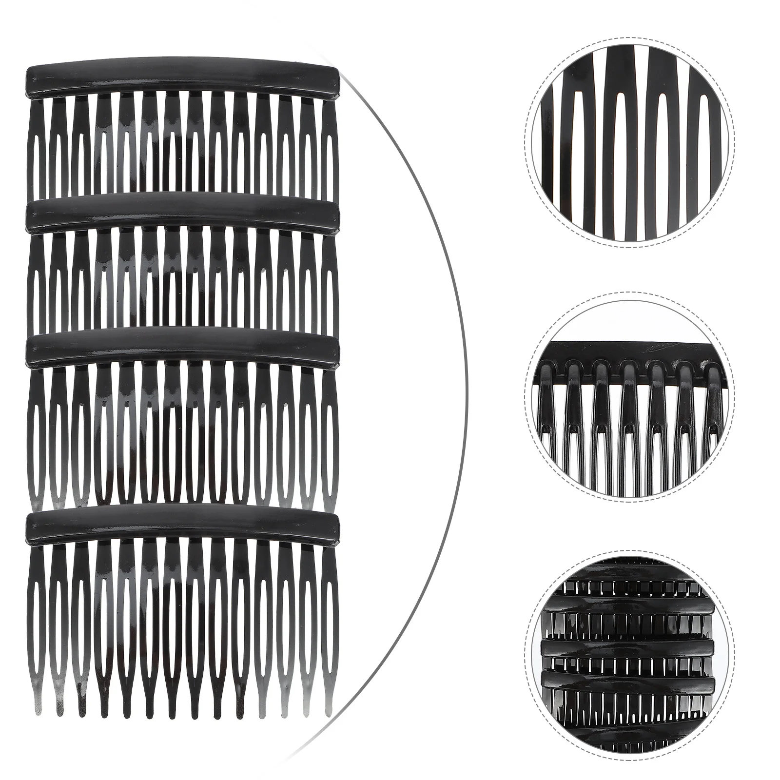 

50Pcs Hair Side Combs Plastic Simple Design Smooth Teeth Clips for Scalp Massage Hair Styling Tools Wide Teeth Combs