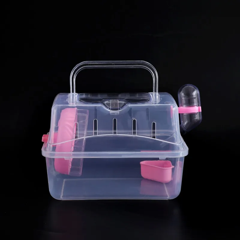Manufacturer Wholesale Fully Transparent Plastic Hamster Nursery Cage Cheap Golden Bear Design Acrylic Hamster Cage