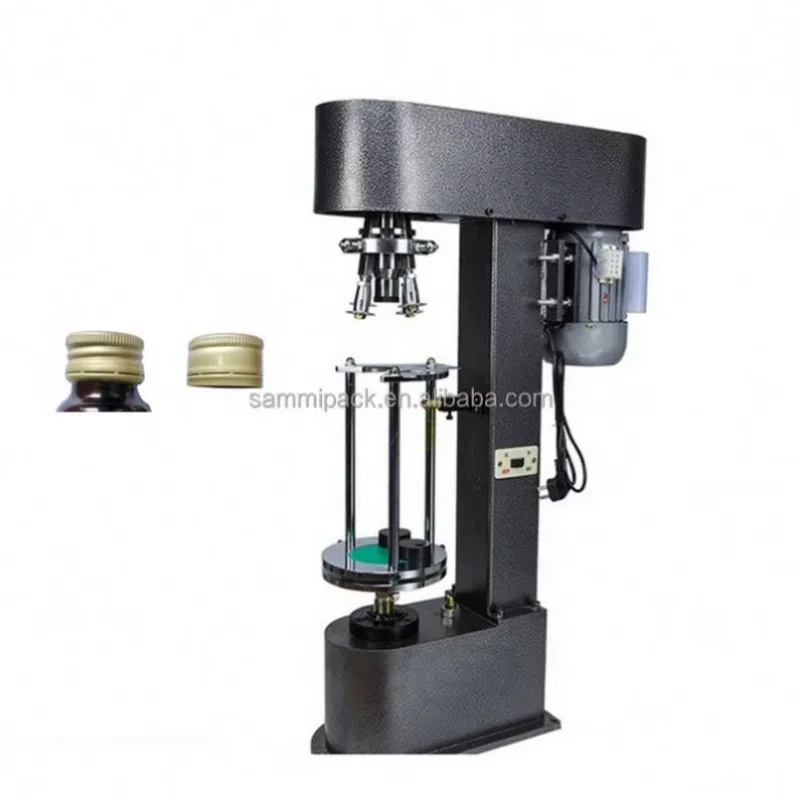 High Quality Semi-Automatic Single Head ROPP Aluminium Cover Liquor Glass Wine Bottle Screw Locking Capping Machine