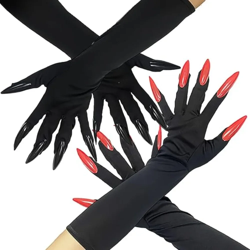 

Страшные перчатки для Хэллоуина, костюм для косплея, перчатки с призрачным когтями, длинные перчатки для ногтей, перчатки с вампиром, ведьмой, جنجنجنجنططططنانانانا
