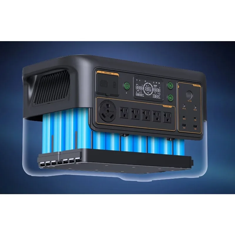 3000W Outdoor Solar Generator, Pure Sine Wave Output, Wireless Charging Function with Solar Panel for Camping Emergency
