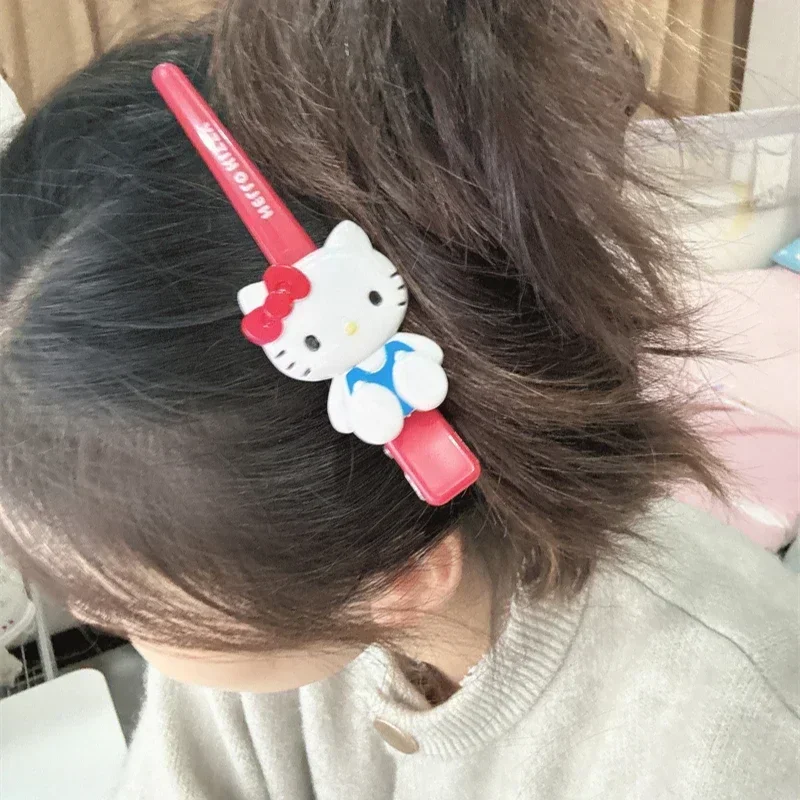 Sanrio Hello Kitty Hair Clips for Women Cute Cartoon Fashion Charm Hair Accessories Kawaii Girls Barrettes Holiday Gifts Prize