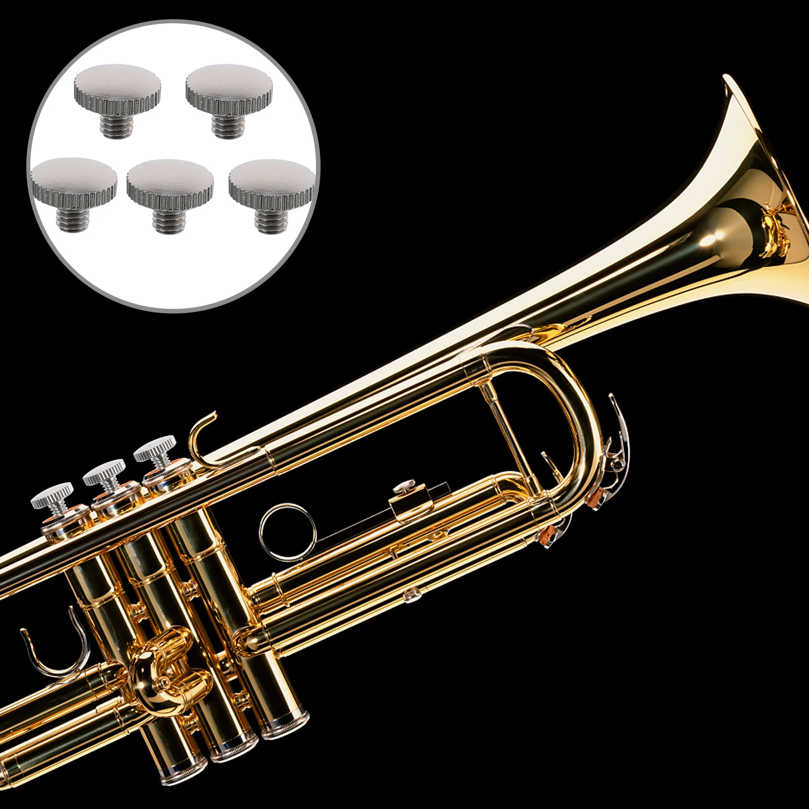 

5 pcs Sliding Screw Button for Trumpet High-Quality Metal Alloy Durable Smooth Surface Trumpet Accessories Piston Screw Finger