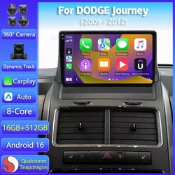 Android 16 Carplay DSP WIFI+4G For DODGE Journey 2009 2010 2011 2012 Car Radio GPS Multimedia Player Stereo Head Unit 2din Audio