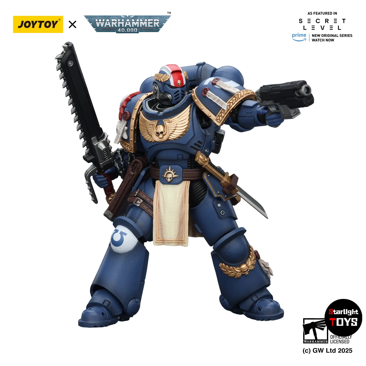 

Доставка в течение 24 часов】JOYTOY Warhammer 40K 1/18 Ultramarines Titus with Laurels of Victory