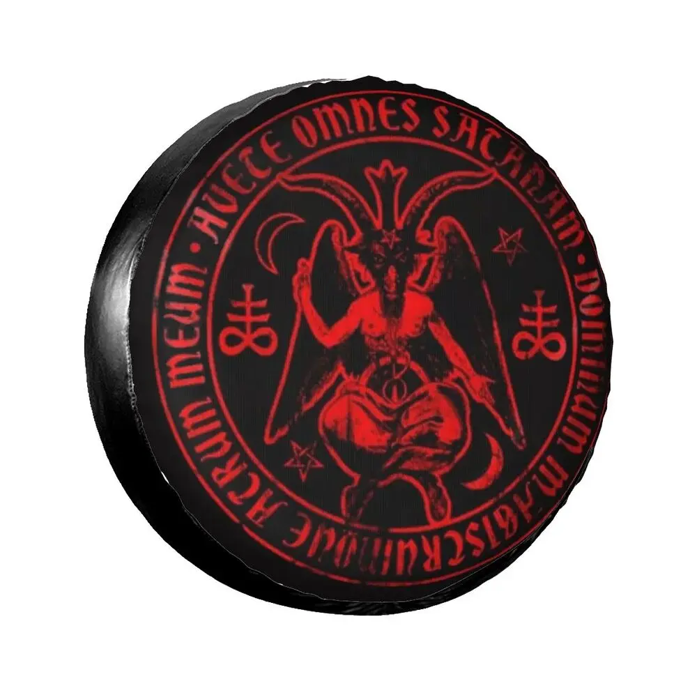 Satan's Evil Devil Hell Spare Tire Cover Weatherproof Wheel Protectors Universal Fit for Trailer Rv SUV Truck 14 15 16 17 Inch