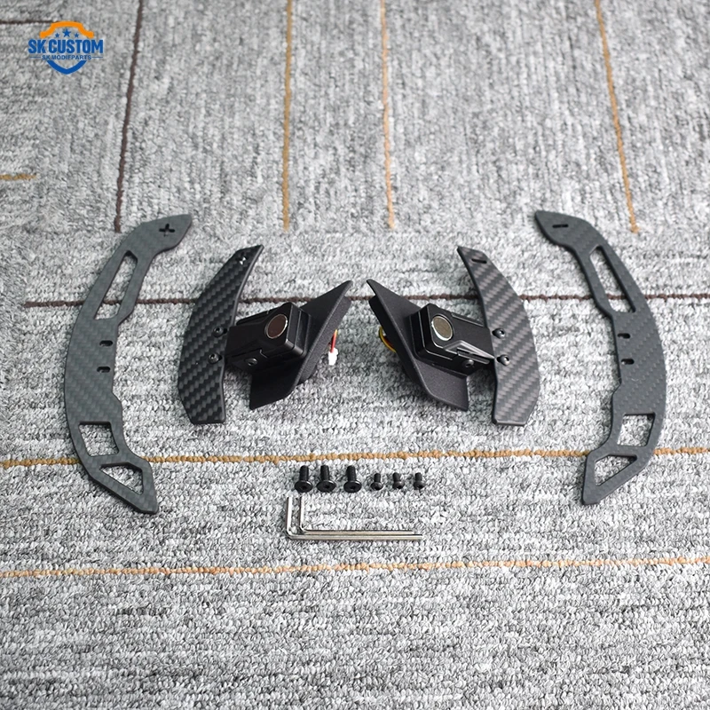 For Skoda Octavia RS VRE ENYAQ IV 2020-up Magnetic Extension Carbon Fiber Paddle Shifters