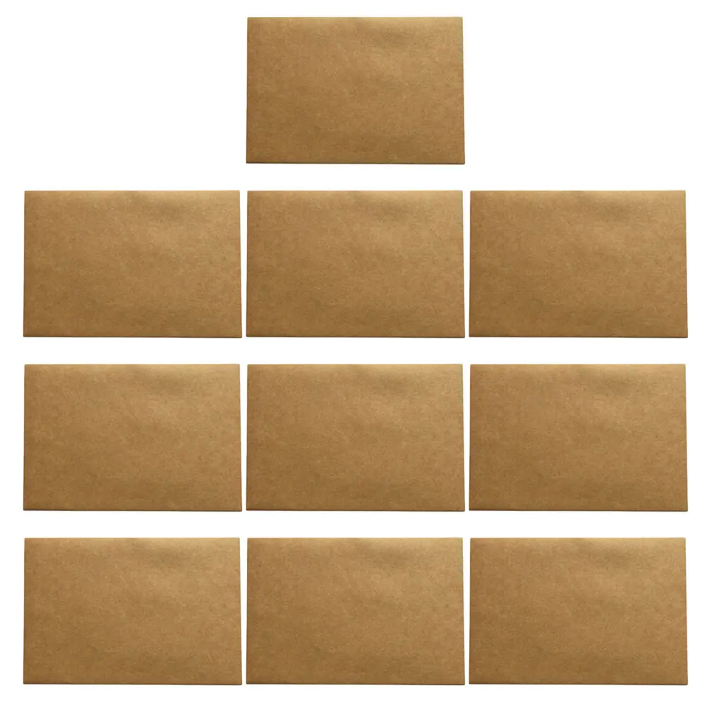 

10 Pcs Kraft Envelope Practical Paper Bag File Vintage Elegant Appearance Office Storage Thickened Document Photo