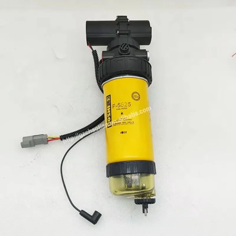 Fu-el Filter Assembly 349-1063 Fu-el Water Separator for Backhoe 428D 428E 430D 414E 416D 12V Electric Fu-el Pump 3491063-HDF