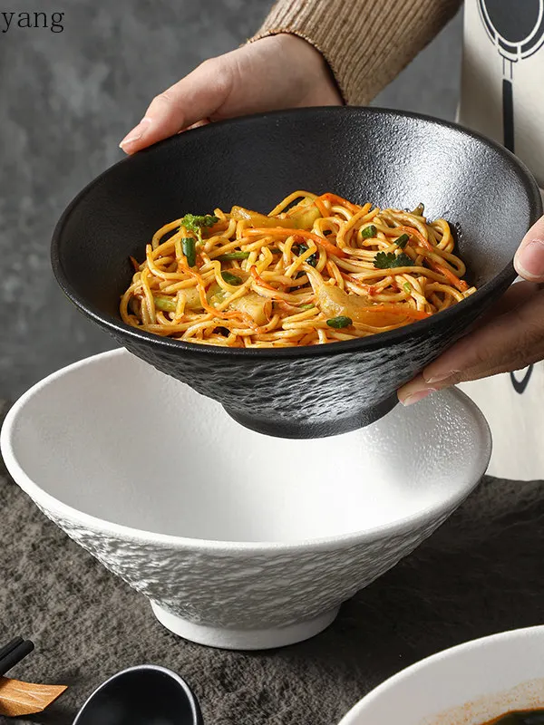 LMM Home Premium New Good-looking Hat Noodle Bowl Ceramic Instant Noodle Bowl