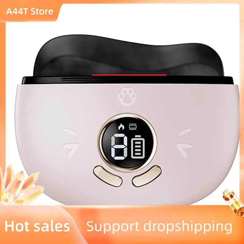 

A44T Ideal Festival Gift For Business Trip-Red Light Gua Sha Massage Tool For Skin Care Travel Companion