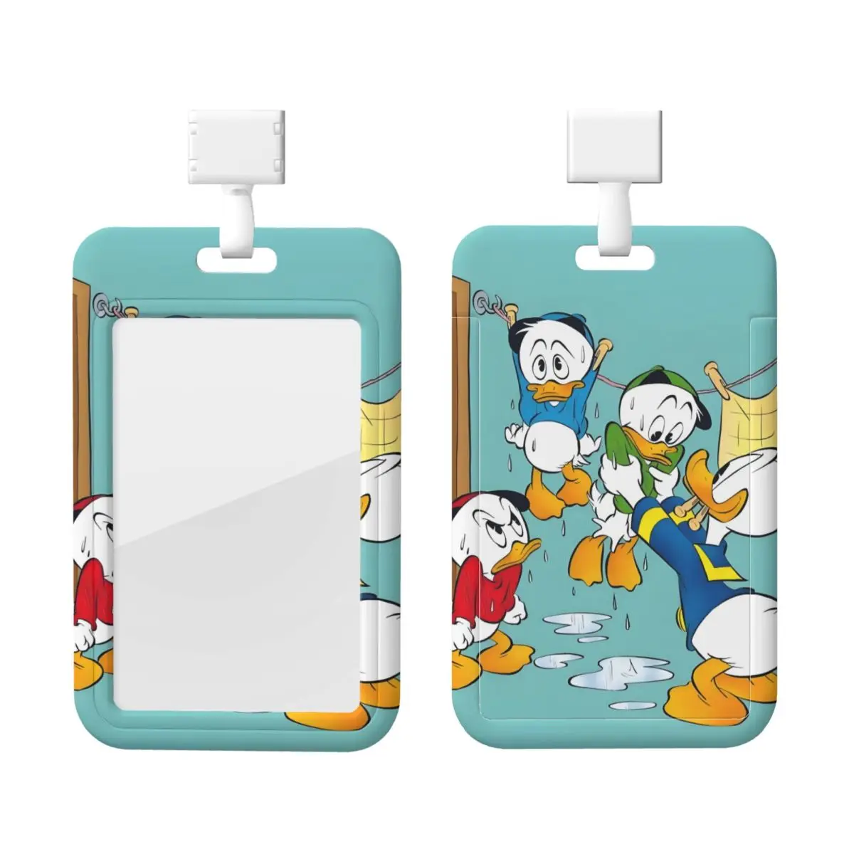 

Custom Donald Duck Anime Manga ID Badge Holders For Office Card Holder Unisex Neck Lanyard Credit Card Holders Neck Strap