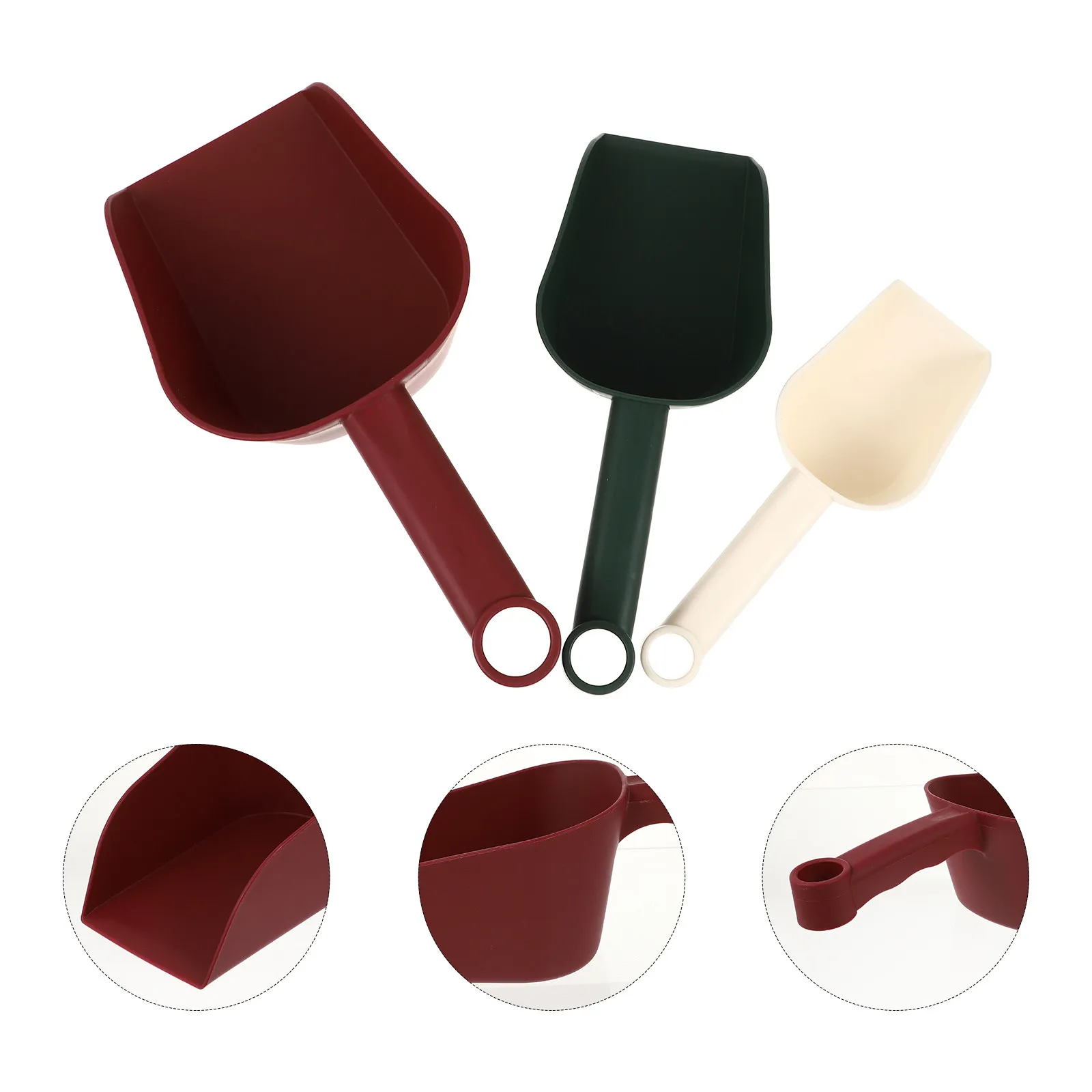 

Набор из 3 лопаток для почвы из полипропилена: легкие, компактные садовые инструменты, прочные совки для посадки, для балкона и домашнего использования