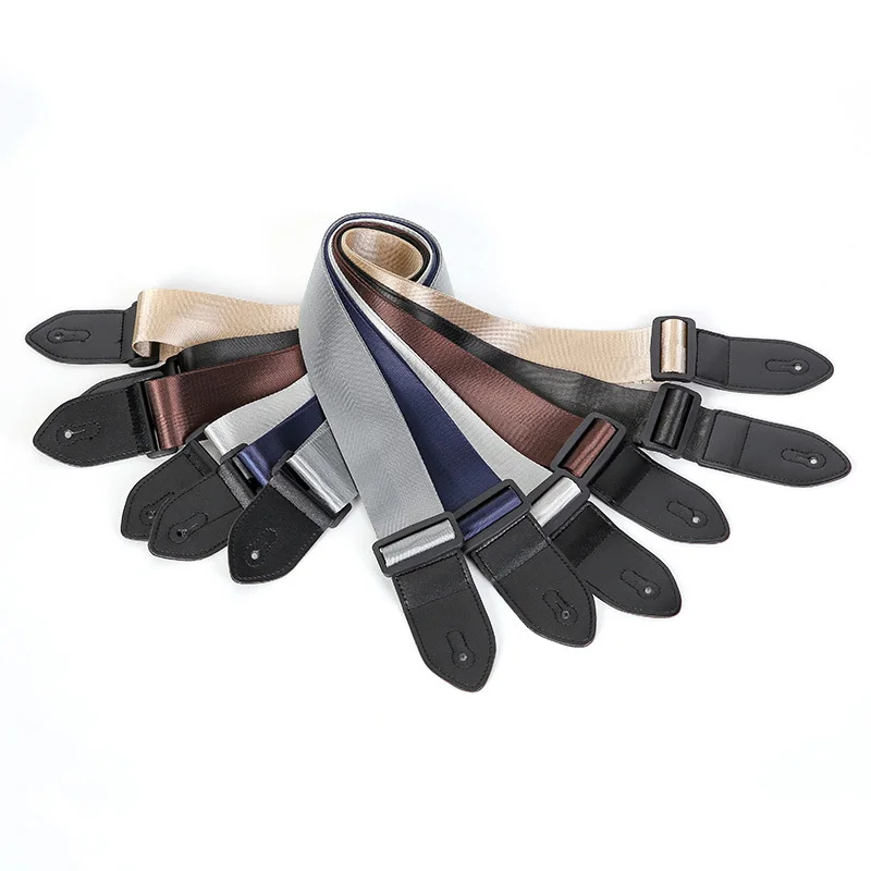 Electric Guitar Strap Solid-colored Adjustable PU Leather Ends Acoustic Guitar Bass Strap Belt Accessories ﻿ - view 5