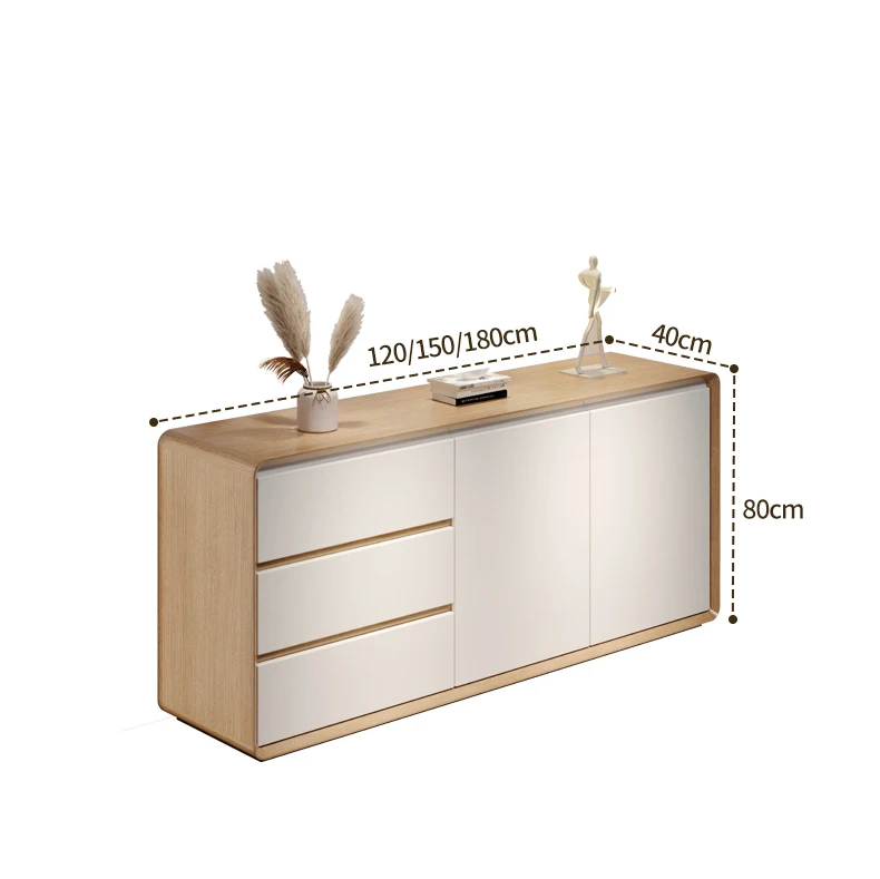 

Modern Nature Wood Drawers Storage Sideboard Buffet Cabinet Living Room Furniture Kitchen Cupboard Cabinet