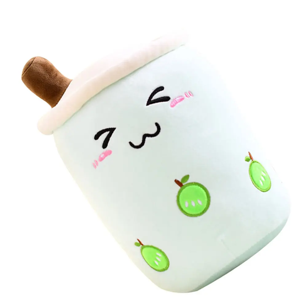 

Milky Tea Pillow Soft Comfortable Bubble Tea Decor Pillow for Home Car Office Sensory Pacifying Relaxation Gift for Kids Baby