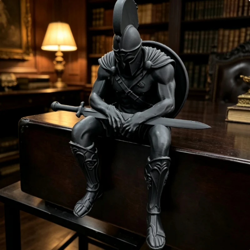 2026 New Ancient Greek Spartan Helmet Ornament 3D Print Mini Odyssey Themed Warrior Statue Desk Hobby Decor Gift