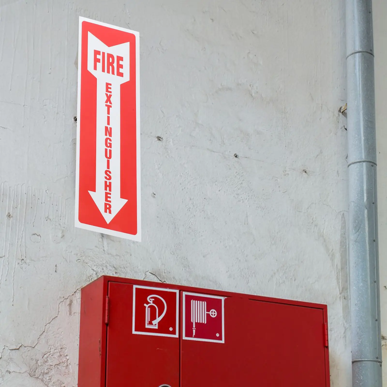 8 Pcs Fire Extinguisher Sign Sticker Adhesive 3 9x11 75 Inches Office Retail Restaurant Safety Decal Label Visible