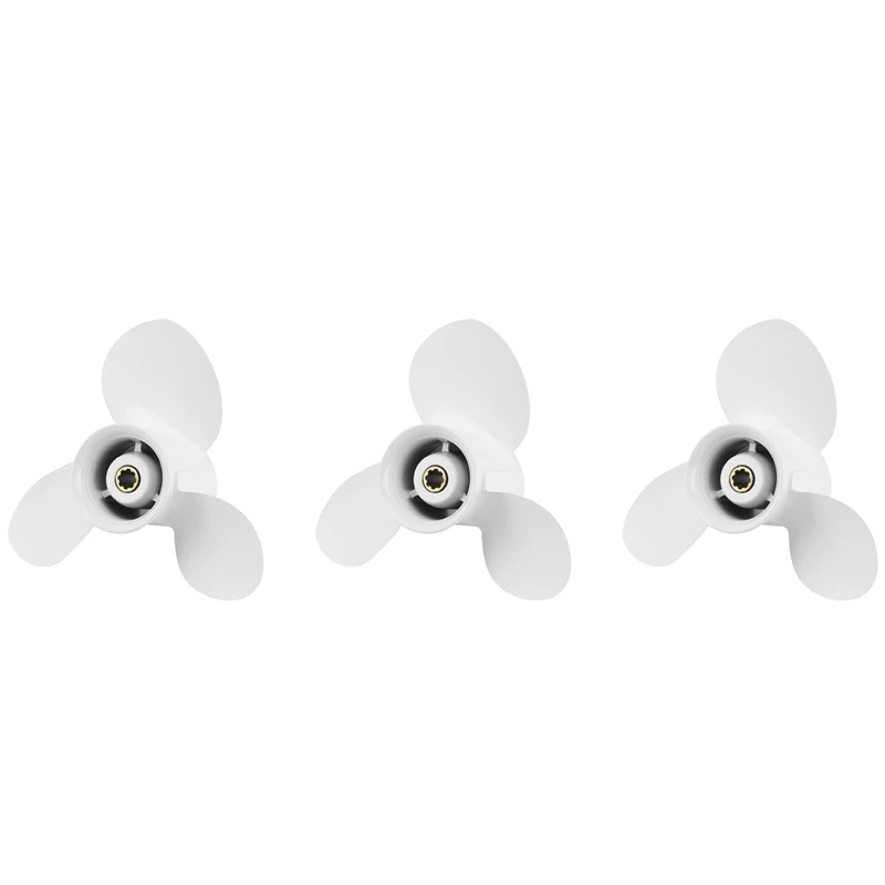 3X Propeller 9 1/4X11 For Yamaha Outboard Engines 9.9 HP F9.9 15HP F15C F15 F20 8 Tooth Spline RH 63V-45943-00-EL