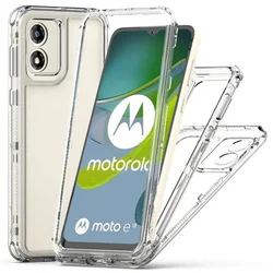 For Motorola Moto S50 Neo 5G 2024 Crystal Case For Motorola Edge 40 Neo 3In1 Bumper Back Cover Moto E14 E13 E20 E30 E40 Funda