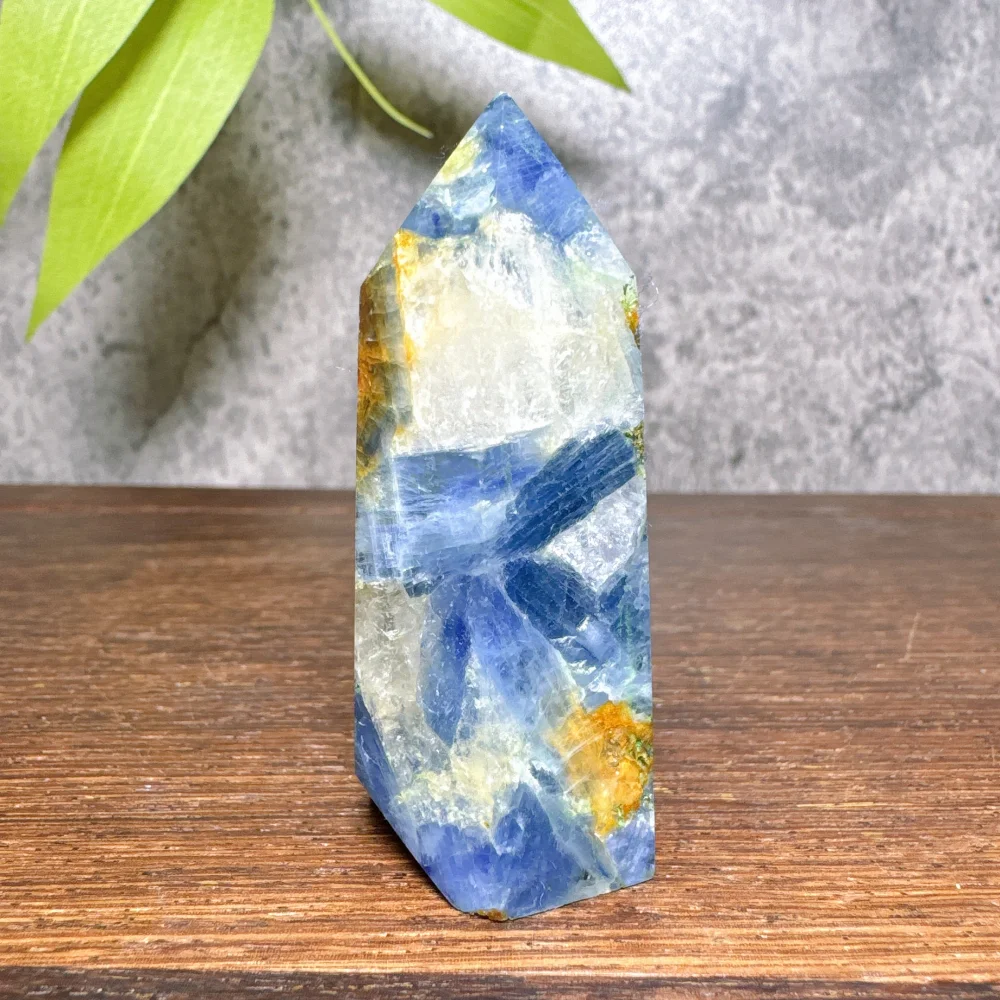 Natural Blue Kyanite Tower Crystal Reiki Energy Blue Quartz Spiritual Healing Meditation Home Decor Gift for Peaceful Energy