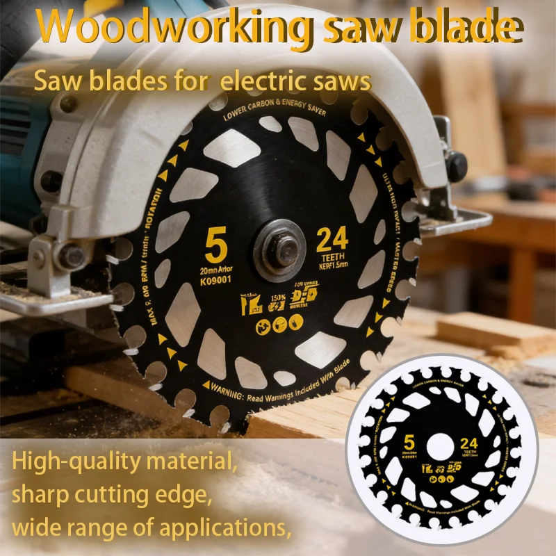 

Efficient Energy Saving Lithium Saw Blades 5/5.5-inch Circular Saw Blade Wood Cutting Saw Blades Woodworking Alloy Grinder Blade