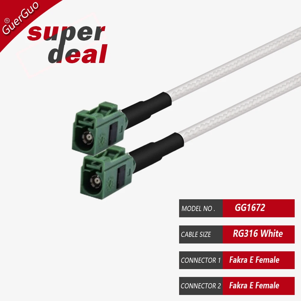 RF محوري RG316 كابل فقرا E ذكر/أنثى/ذكر طويل موصل هوائي تمديد رمادي كابل محوري لمفتاح التحكم عن بعد للسيارة
