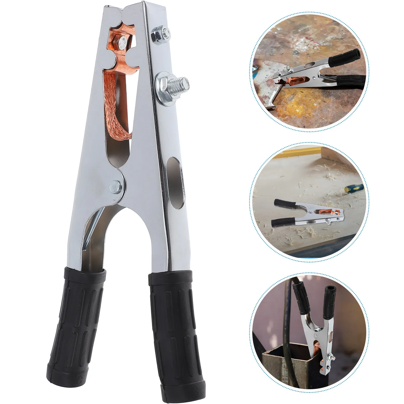 800A Heavy Duty Welding Ground Clamp Electroplated Strong Clamping Force Adjustable Jaw Welding Machine Earth Ground Clamp