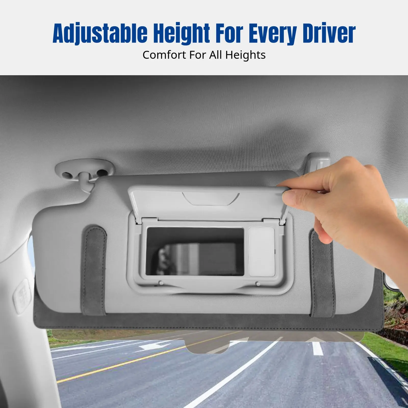 

Настраиваемый автомобильный солнцезащитный козырек, антибликовый, универсальный, с регулируемым удлинителем, легкое крепление, кожаная отделка, защита зрения