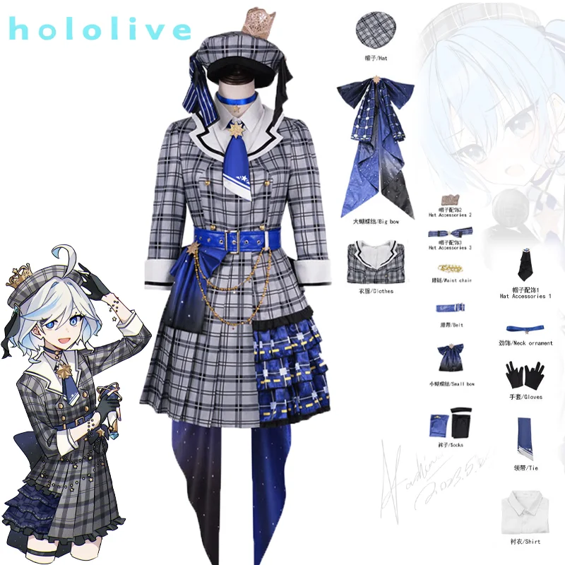 

Hololive Hoshimati Suisei Cosplay Costume Vtuber Virtual Idol Uniform Dress Suit Halloween Carnival Party Play Outfits for Girls