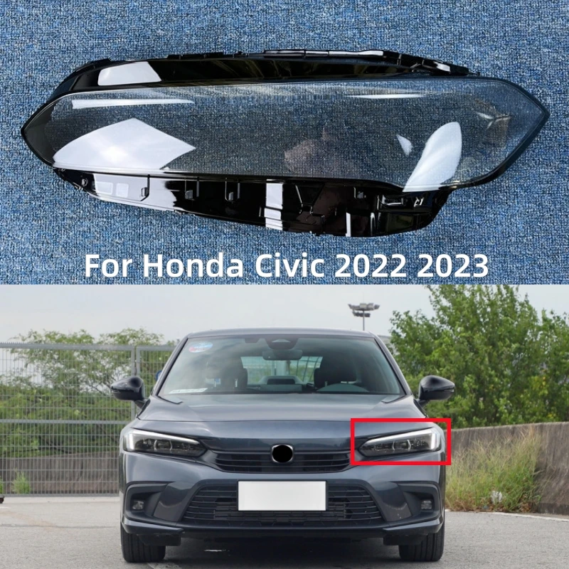 

Для Honda Civic 2022 2023, автомобильные фары, прозрачный материал ПК, линза для фар