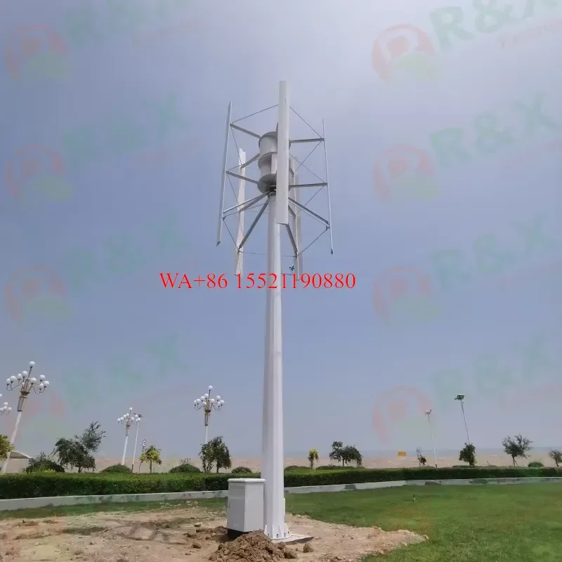 WMWMNU for Renewable Energy Wind System 5KW 10KW Three Phase Vertical Axis Wind Turbine Generator with Glass Basalt Blades