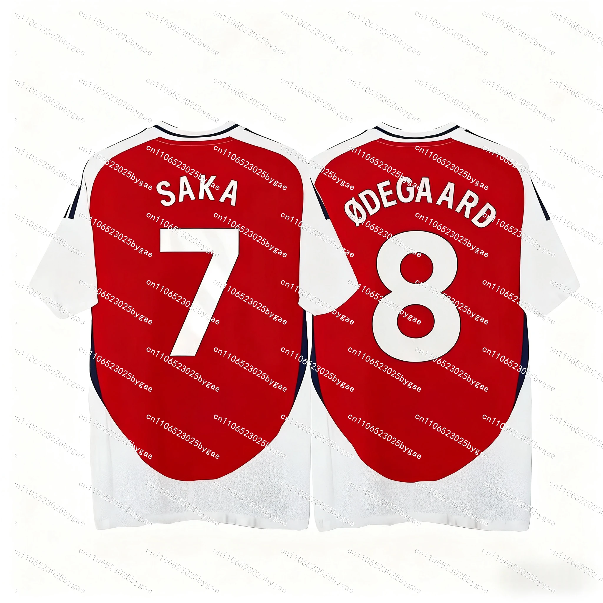 24_25 Gunners بلايز قصيرة الأكمام المنزل جيرسي ساكا و Ødegaard & Rice & Havertz في الهواء الطلق ثلاثية الأبعاد مطبوعة التجفيف السريع تي شيرت رياضي