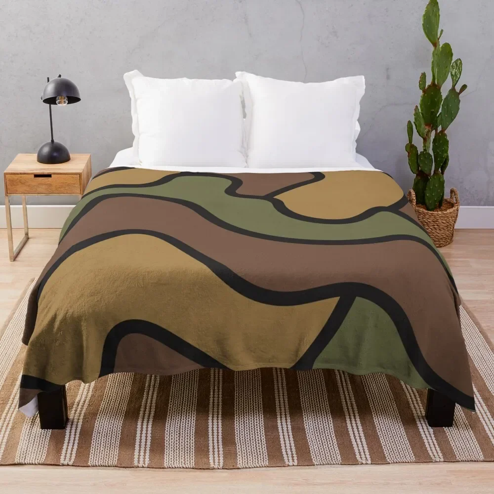 

WW1German Camouflage Throw Blanket Stylish Decor Blanket Gift for Friends Roommate