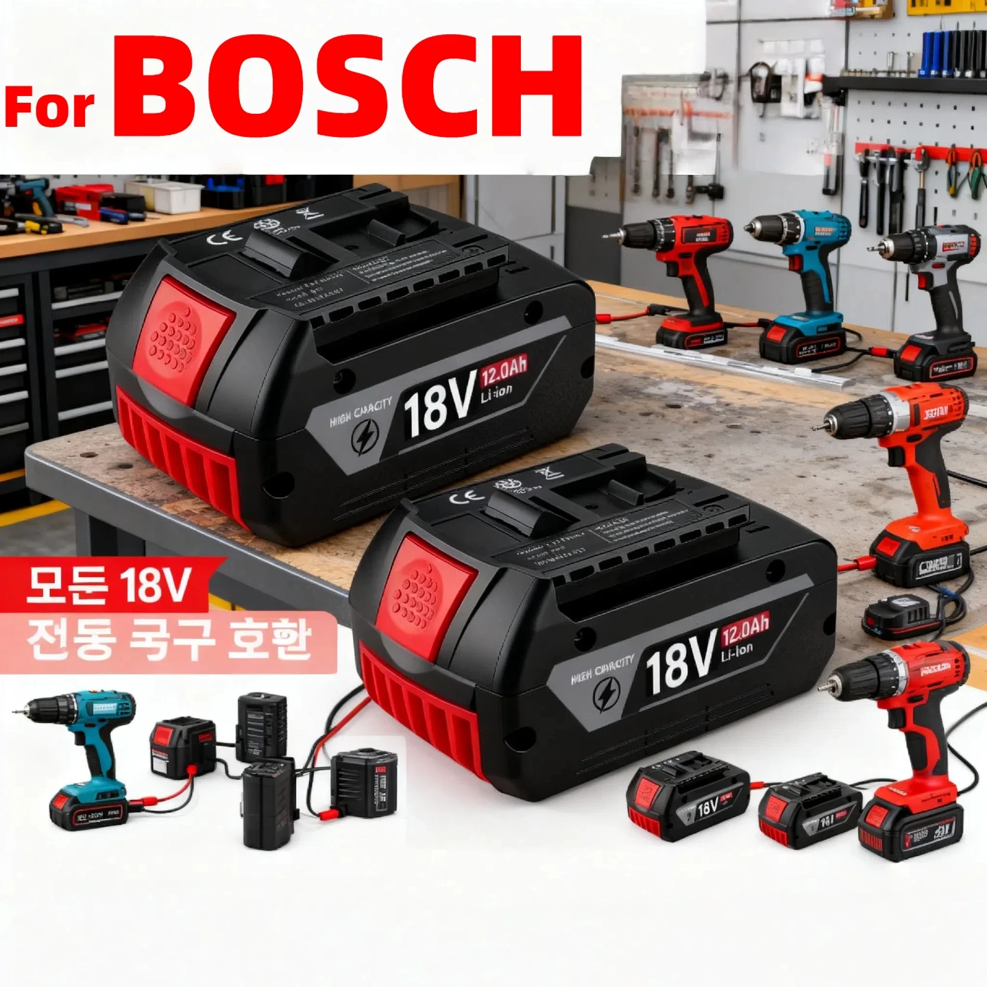 

For bosch 18V 12.0AH rechargeable lithium-ion battery,❀ Wholesale Price GBA18V BAT618, Suitable for Multiple Tools and Devices