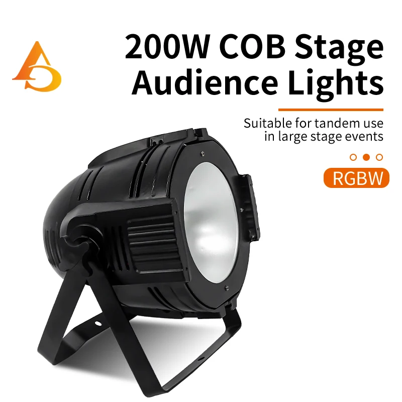 DMX LED 200W COB Stage Light RGBW 4-in-1 LED Par Light Lighting Effect DJ Disco Event Performance Film Lighting
