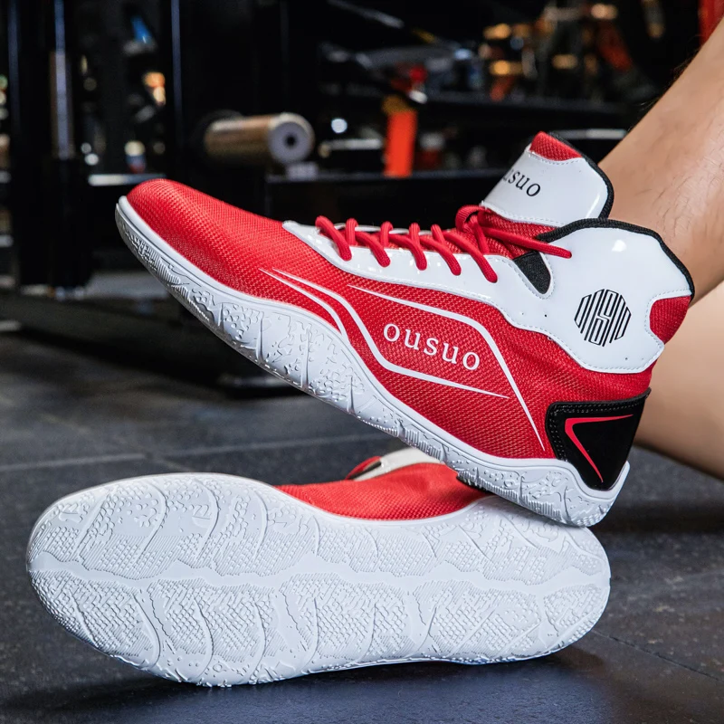 

Горячие мужские борцовские ботинки, профессиональные боксерские боевые ботинки, удобные высокие боксерские кроссовки, мужские и мужские боевые ботинки