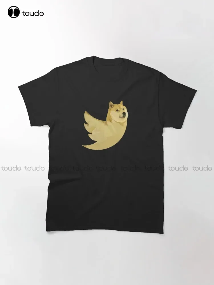 Sarcastico Doge - Logo Twitt, divertente cane flayo T-shirt classica Camicie da golf Donna O-Collo Streetwear T-shirt da uomo oversize Novità