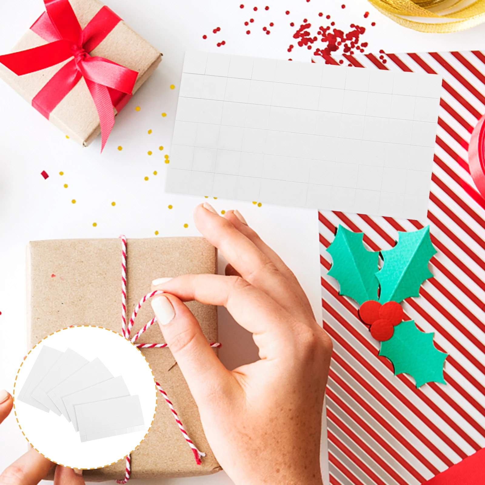 

5 Sheets Dual-Adhesive Foam Dots Squares Scrapbook DIY Crafts Multi-Surface Use Glass Fabric Plastic Foam Squares